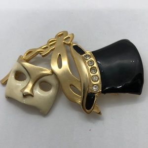 Ultra Craft VTG Brooch Theater Mask.